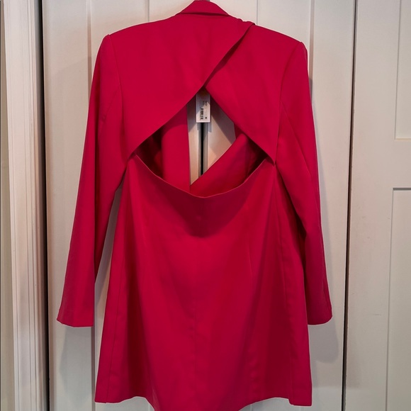 Steve Madden Reagan dress, blazer dress, mini dress, pink. Large - Picture 5 of 7